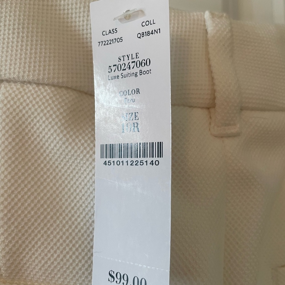 White House Black Market Cream Luxe Suiting Bootcut Pants